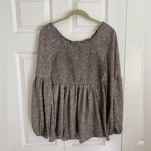 NWOT Floral Blouse Size L